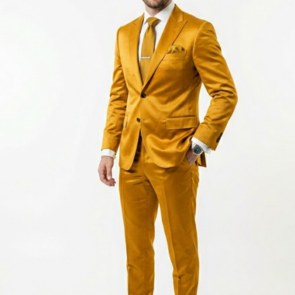 Men’s Mustard Yellow Slim Fit Formal Suit