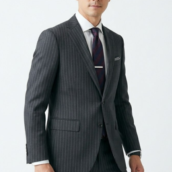 Men’s Charcoal Grey 3-Piece Slim Fit Suit
